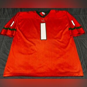 Vintage Izaw University Of Miami Hurricanes Men’s Jersey #1 Football XL MADE USA